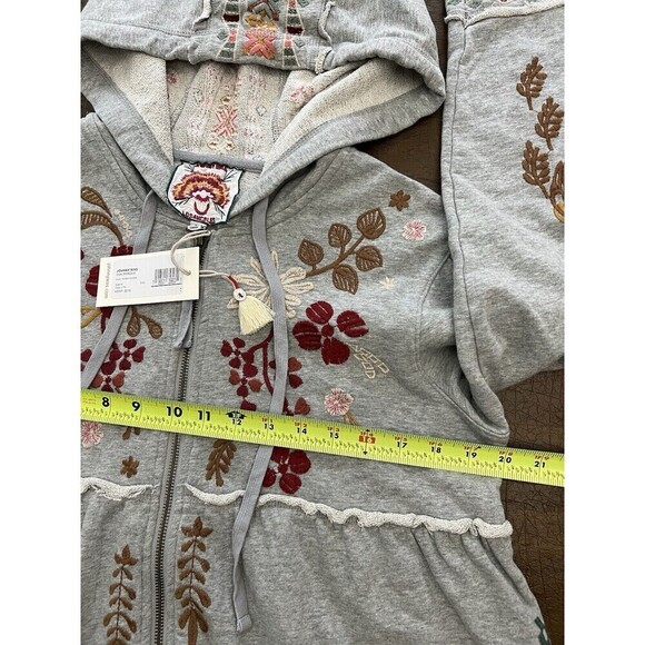 NWT Johnny Was Zuzu R49423-9 Tiered Hoodie Jacket Hooded Coat Size M $270 JWLA - Picture 9 of 12